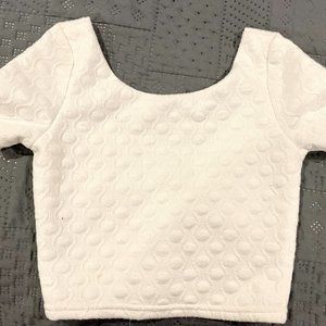 Women's XS White Crop Top from Design Lab